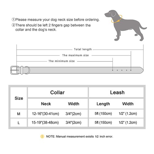 Medium Large Dog Collar and Leash Lead Set Genuine Leather Braided Adjustable - Picture 4 of 17