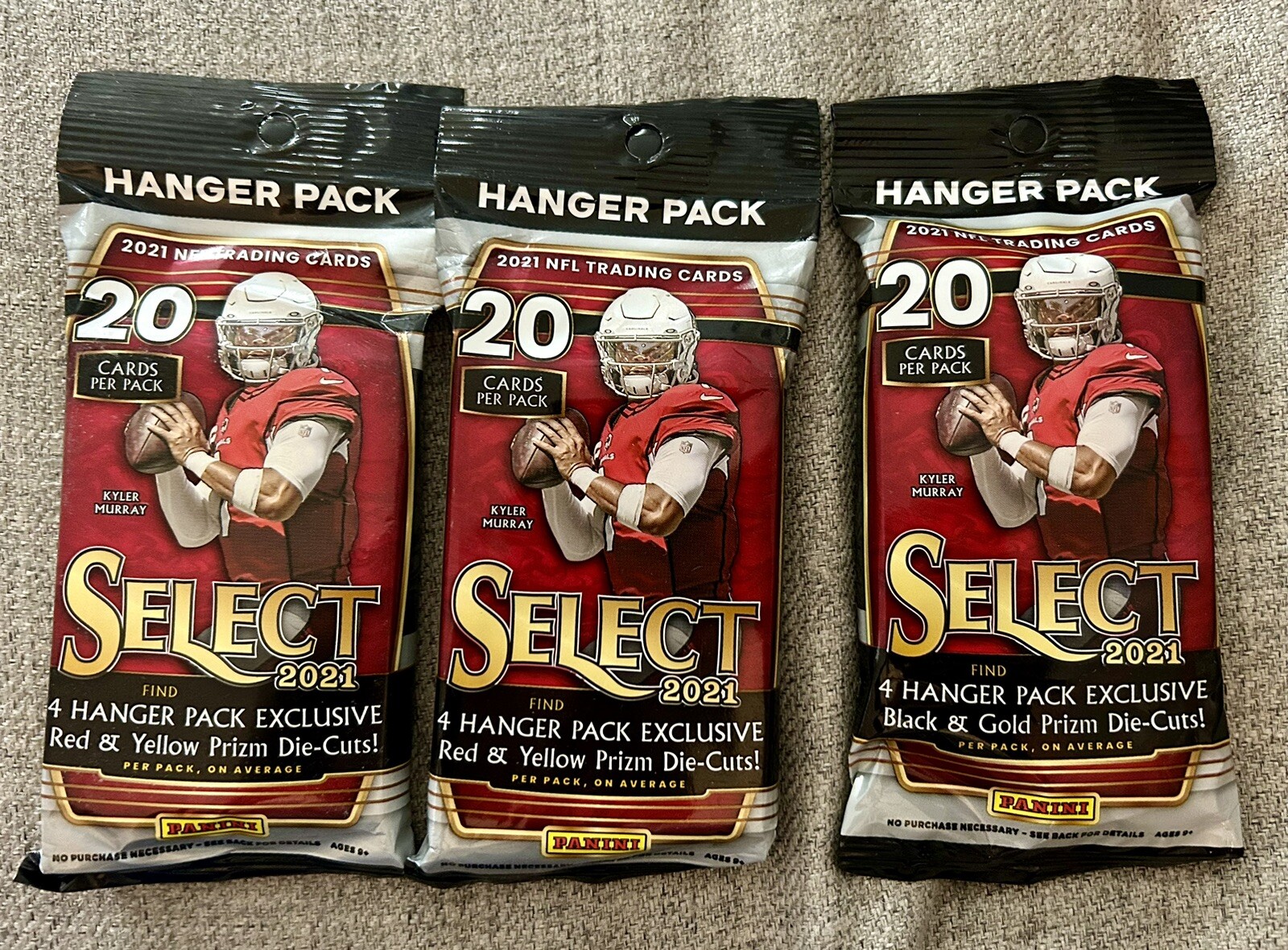 2021 PANINI SELECT NFL FOOTBALL HANGER PACK  Lot of 3 Hanger Packs