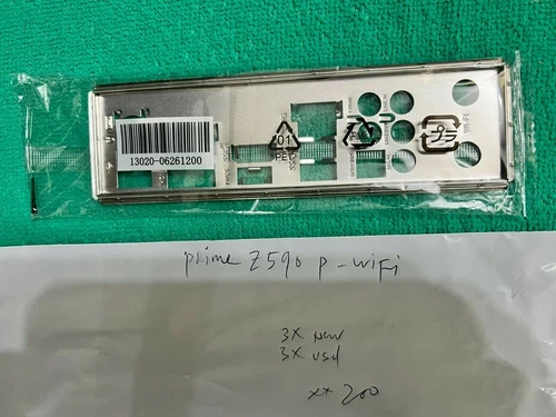 ASUS PRIME Z690 P WIFI ,ASUS Z590 P WIFI IO SHIELD BACK PLATE , ORIGINA