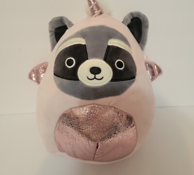Kellytoy Squishmallows Rocky The Raccoon In Unicorn Costume Soft Plush