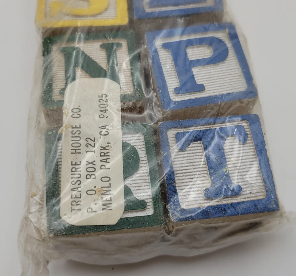 Vintage 20-Piece Wood ALPHABET BLOCK SET Educational Blocks Treasure House Co - Image 4 of 4
