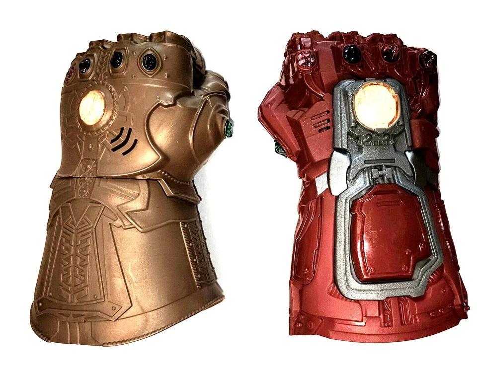 Vintage Hasbro Marvel Iron Man & Avengers Infinity Wars Thanos Gauntlets Working - Image 2 of 4