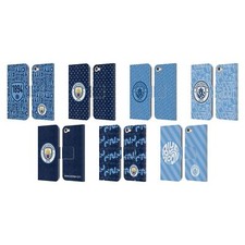 MAN CITY FC PATTERNS LEATHER BOOK WALLET CASE COVER FOR APPLE iPOD TOUCH MP3