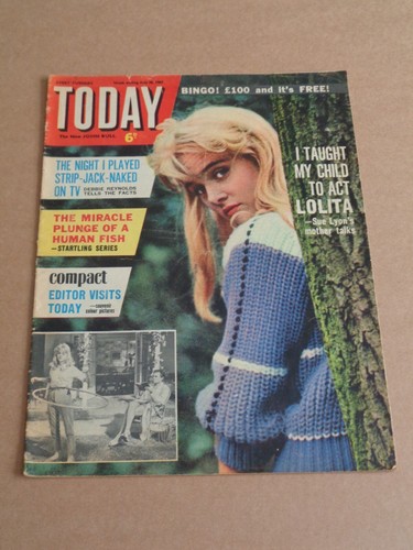 Today Magazine 28 July 1963 Sue Lyon cover (Compact/John Carpenter)