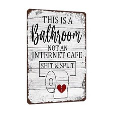 Bathroom Wall Decor Funny Bathroom Signs Decor Metal Sign Bathroom Decoration
