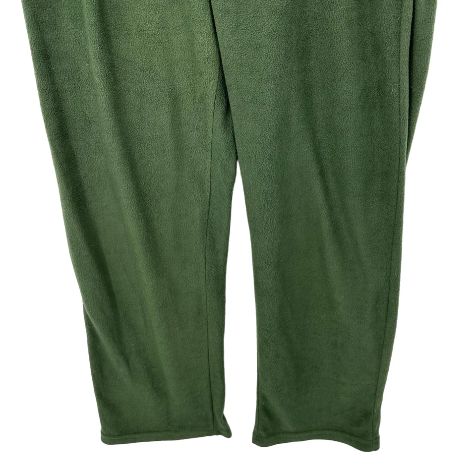 Cherokee Mens Green Fleece Sleep Lounge Pants Size Large Drawstring Sweat Pants - Image 3 of 4