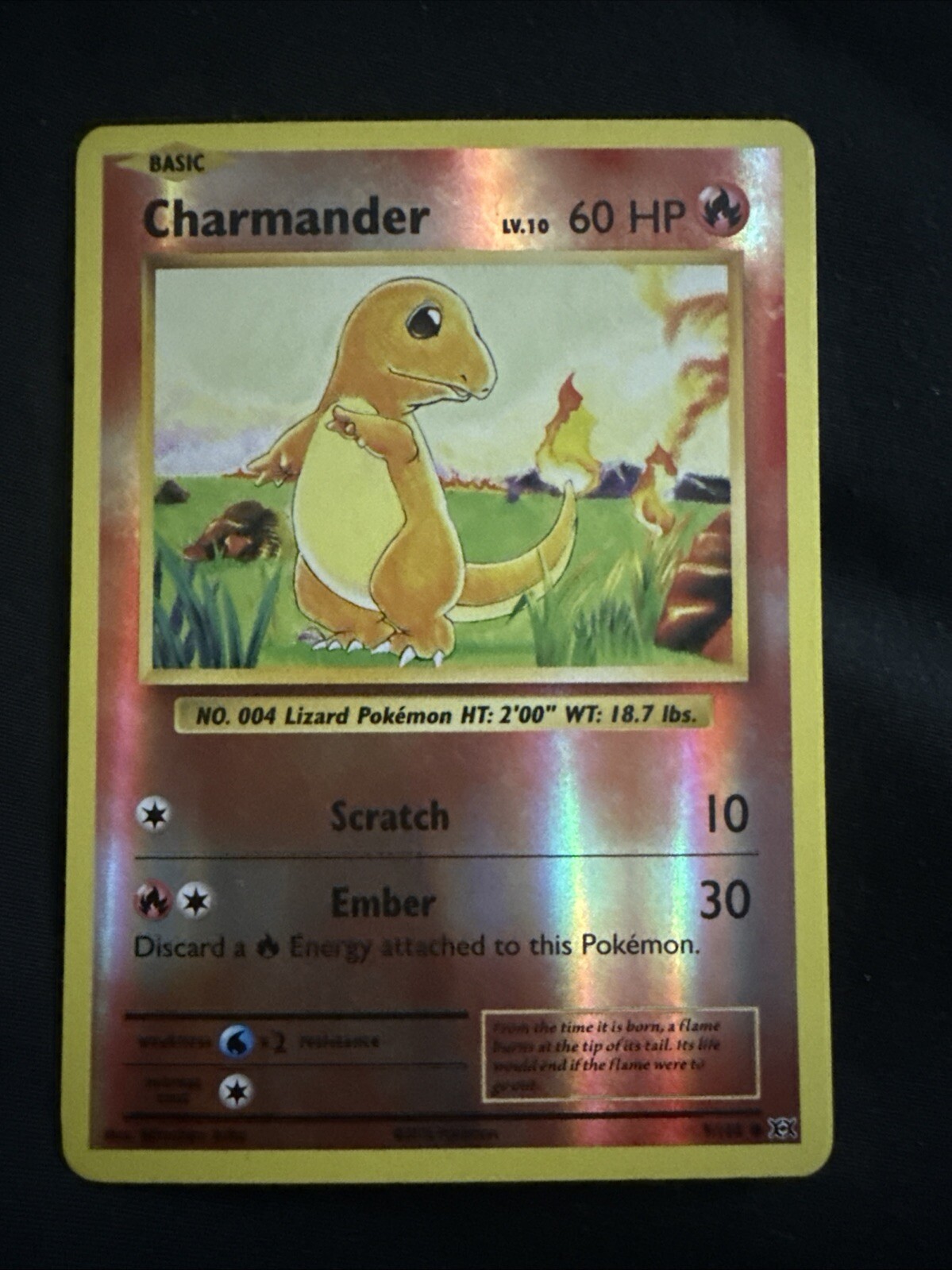 CHARMANDER - 9/108 - Reverse Holo - XY Evolutions - Pokemon Card - EXC