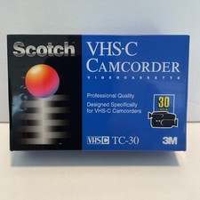 3M SCOTCH VHS-C TC-30 Camcorder Video Cassette 30min New, sealed