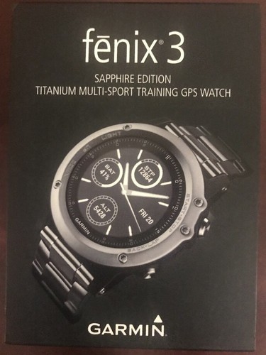 NEW GARMIN fenix 3 Saphire Titan Smartwatch 010-01338-41 753759156541 | eBay