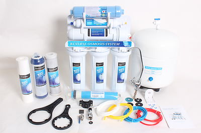 6 stufige Umkehrosmose Osmose Osmoseanlage RO50 -07 50GPD mit Ionen Harz Filter
