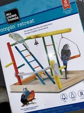 Wood Bird Activity Center Parakeets Cockatiels Small Birds Singing Sanctuary/RS