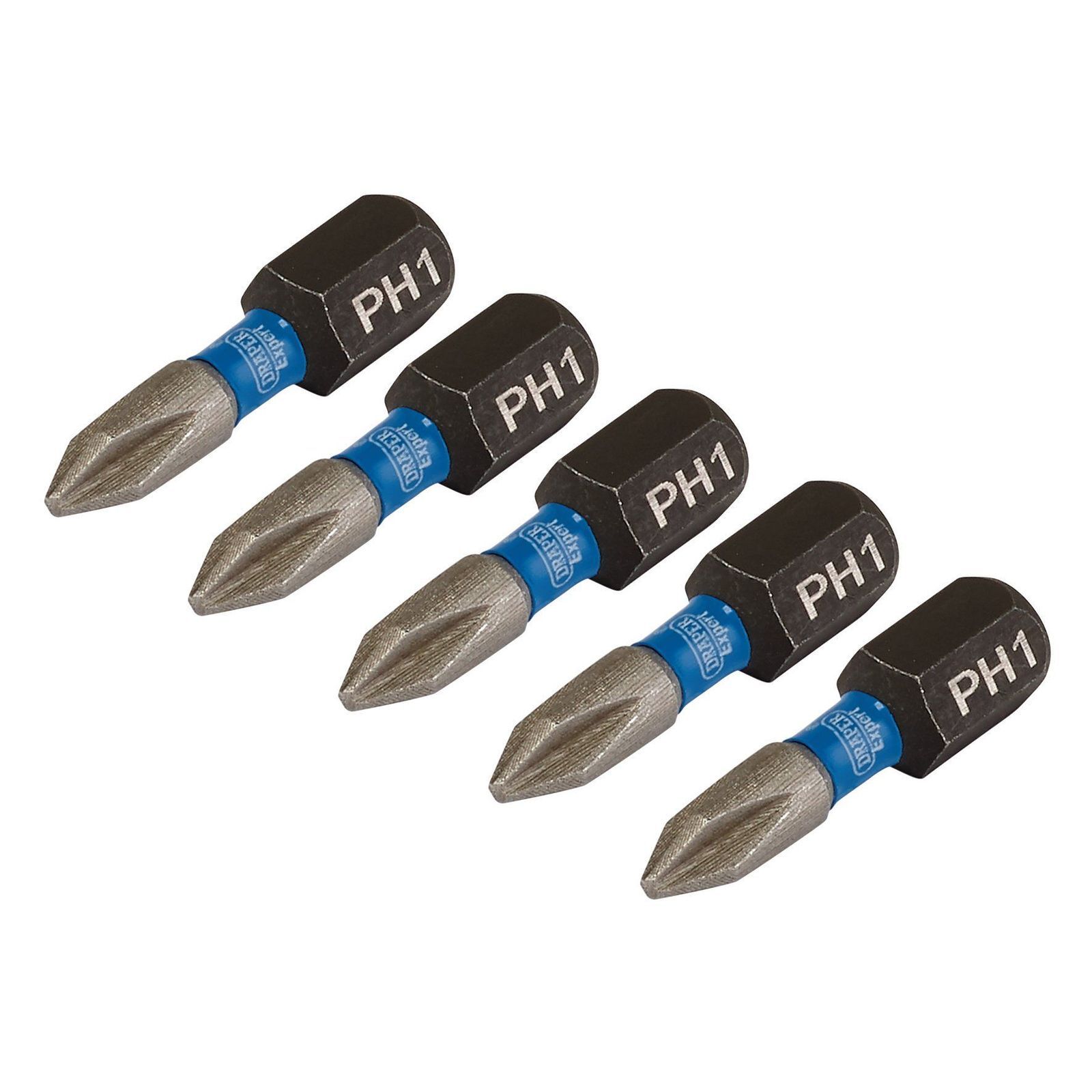 Draper 04934 Cross Slot/PH Type Impact Screwdriver Bits, No.1 x 25mm (Pack of 5) - Image 2
