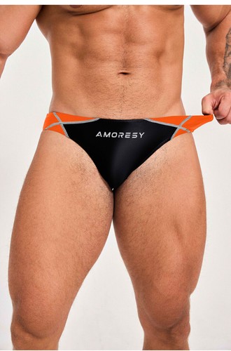 AMORESY Men's Briefs Knickers Oil Shiny Underwear Ice Silky Stretch Underpants - Picture 43 of 43