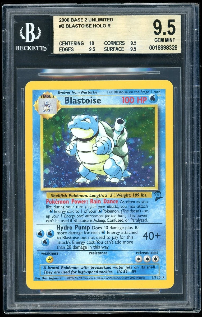 Pokémon TCG Base Set 2 Grade 9.5 Individual Trading Card Games for