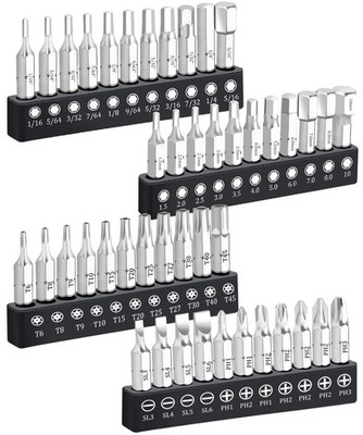44 Piece Screwdriver Bit Set, Torx Slotted Phillips HEX Bit Set, 1/4 Inch Hex...