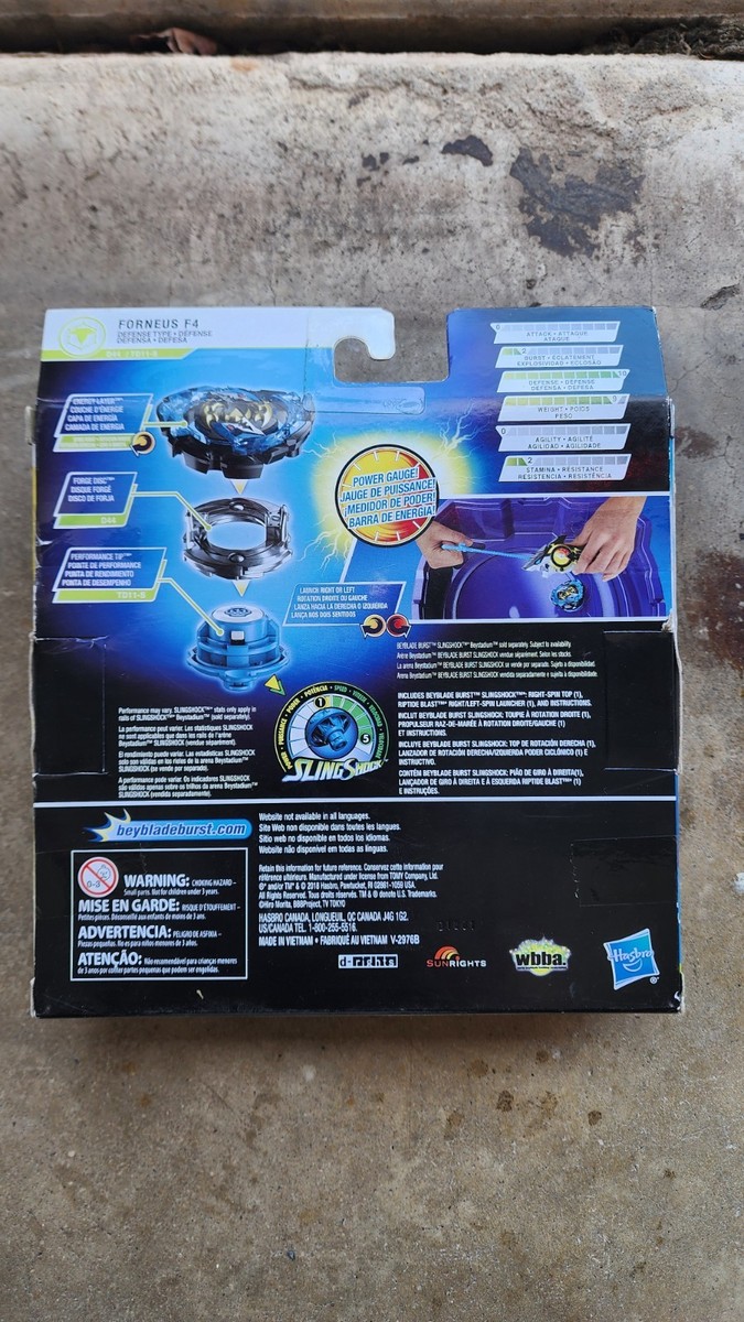 Beyblade Burst Turbo FORNEUS F4 Sling Shock Riptide Blast Set