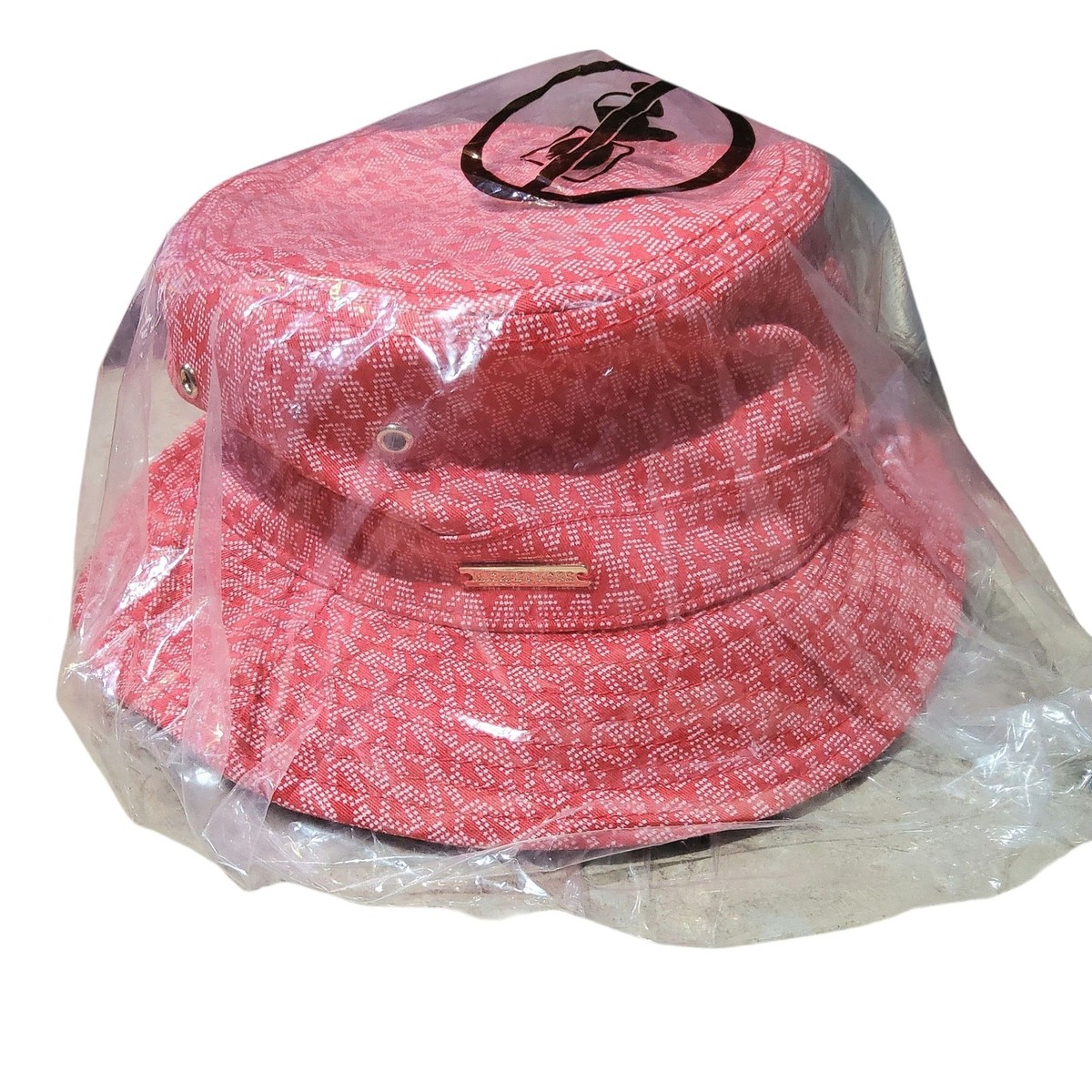 New Michael Michael Kors bucket hat GARDEN ROSE Michael Kors Bucket Hat Logo Print Organic Cotton Blend Rose  main image 3