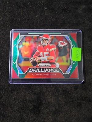 2019 Panini Prizm - Brilliance Patrick Mahomes II #B-PM Green Prizm Chiefs Goat