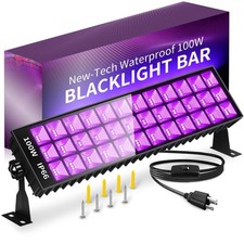 100W LED Black Lights Bar, 100 LEDs, Blacklight Flood Light for Black Light P...