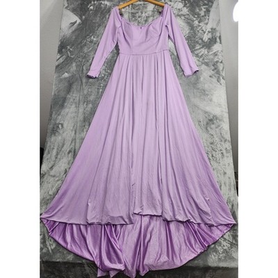 Princes Cut Gowns In Different Colour NEW HEBEOS Dress Women 12 Purple Long  Sleeve Sweetheart Princess Cut Gown Formal