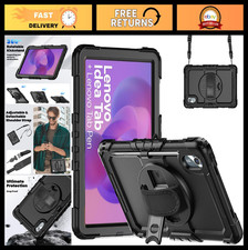 Shockproof 11" Tablet Case with Screen Protector, 360  Kickstand  Straps - Blac