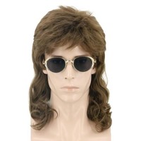 Herren 80Er Mullet PerüCke Rocker Punk Pop Star Lange Lockige Halloween Party