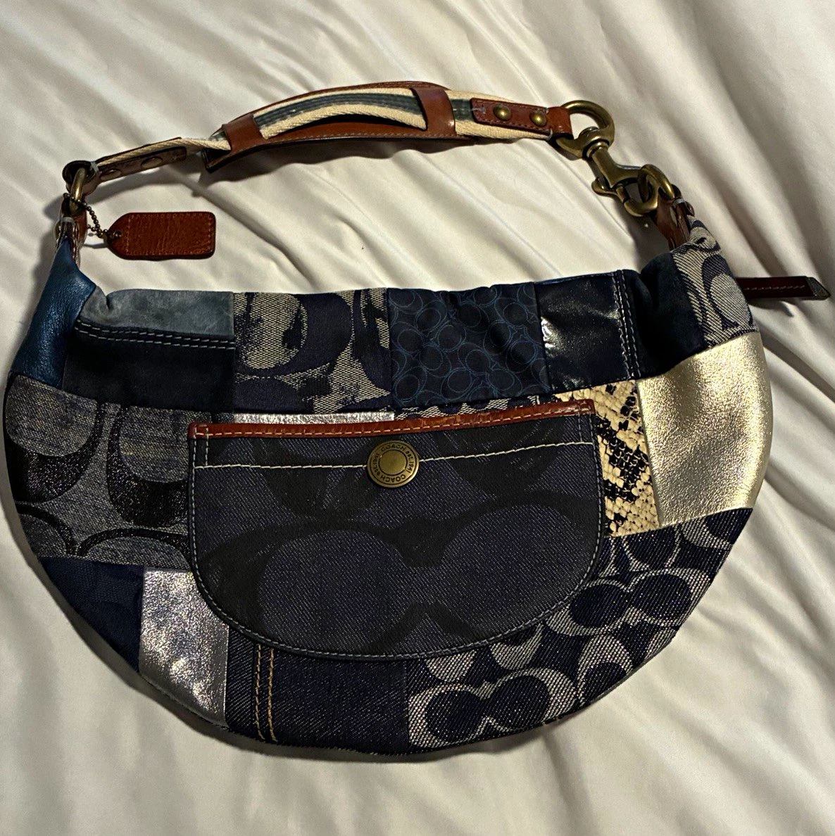 Coach Zip Denim Exterior Bags & Handbags for Women for sale | eBay