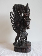 SRI VISHNU GARUDA HOLZ STATUE SKULPTUR SCHNITZEREI FIGUR BALI EBENHOLZ ALT ANTIK