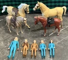 Vintage Marx Best of the West Cowboy Action Figures Horses & Accessories