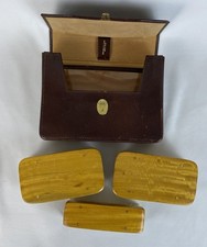 Dorlon & Bristle ROONEY Vintage English Clothing Pure Bristle Brush set w/ Case