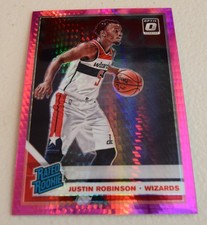 2019-20 Panini Donruss Optic #174 Justin Robinson RC Rookie Hyper Pink Wizards