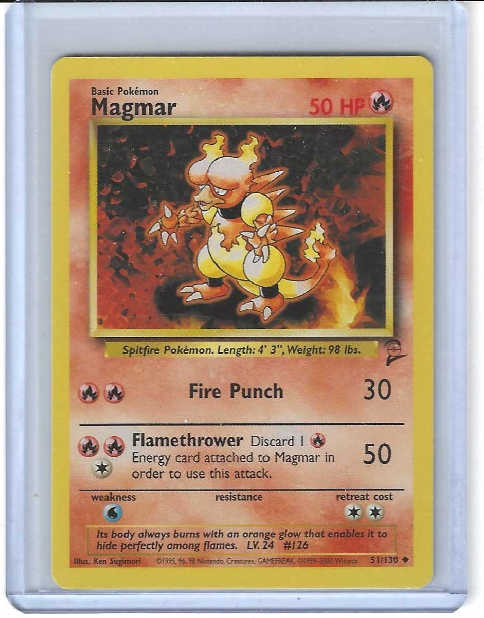 POKEMON BASE SET 2 MARMAR UNCOMMON UNLIMITED # 51/130 UNPLAYED