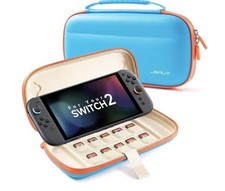 JSAUX Slim Carrying Case for Nintendo Switch 2 2025, Portable Switch 2 Case Blue