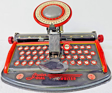VTG Marx Junior Dial Toy Typewriter w/ Center Dial Knob Variant Works