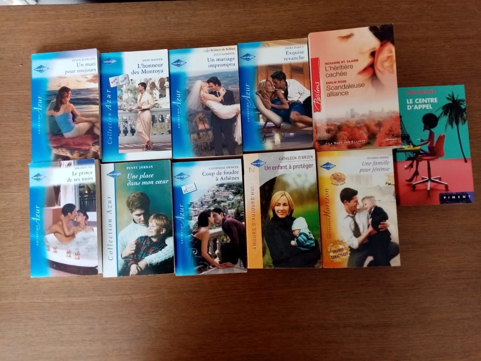 Lot de 13 romans 11 harlequin azur + passion+horizon - Photo 2/4