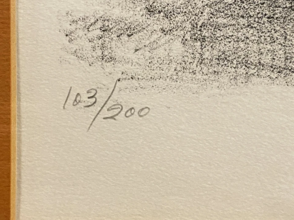 M. BERG, CHASSIDIM DANÇANTE, LITOGRAFIA NUMERADA, 103/200, ASSINADO E MOLDURA - Imagem 4 de 4