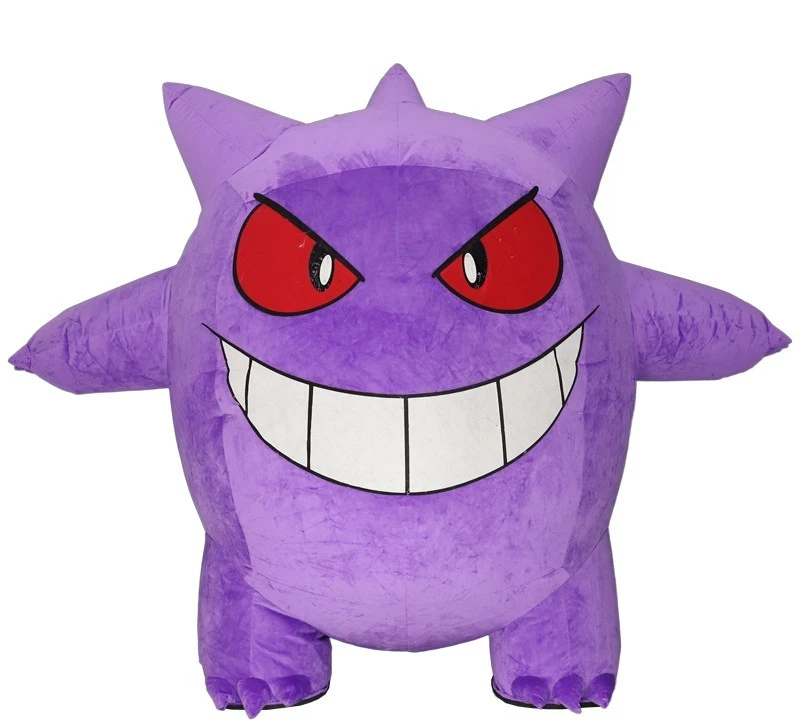 Disfraz Inflable Gengar Mascota Peluche Mono Halloween Juegos con disfraces Fiesta Traje Foto 4 de 4