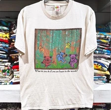 Vintage 1998 Play Dead Grateful dead White Cotton Shirt Reprint Fans Gift