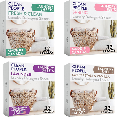 #ad Clean People Laundry Detergent Sheets Recyclable Packaging Hypoallergenic St $15.79