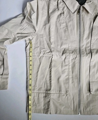 C'est Bon Work Jacket Off White Zip Up Men's SZ XL Urban Mod Work Chore Nwt  image 11