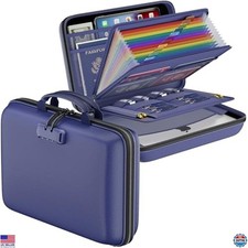 DocSafe Fireproof File Organizer with Lock, Hard-Shell Case Fireproof Document