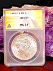 1885-O   MORGAN SILVER DOLLAR      *BLAST WHITE LUSTER*  MS-64    90% SILVER!!!