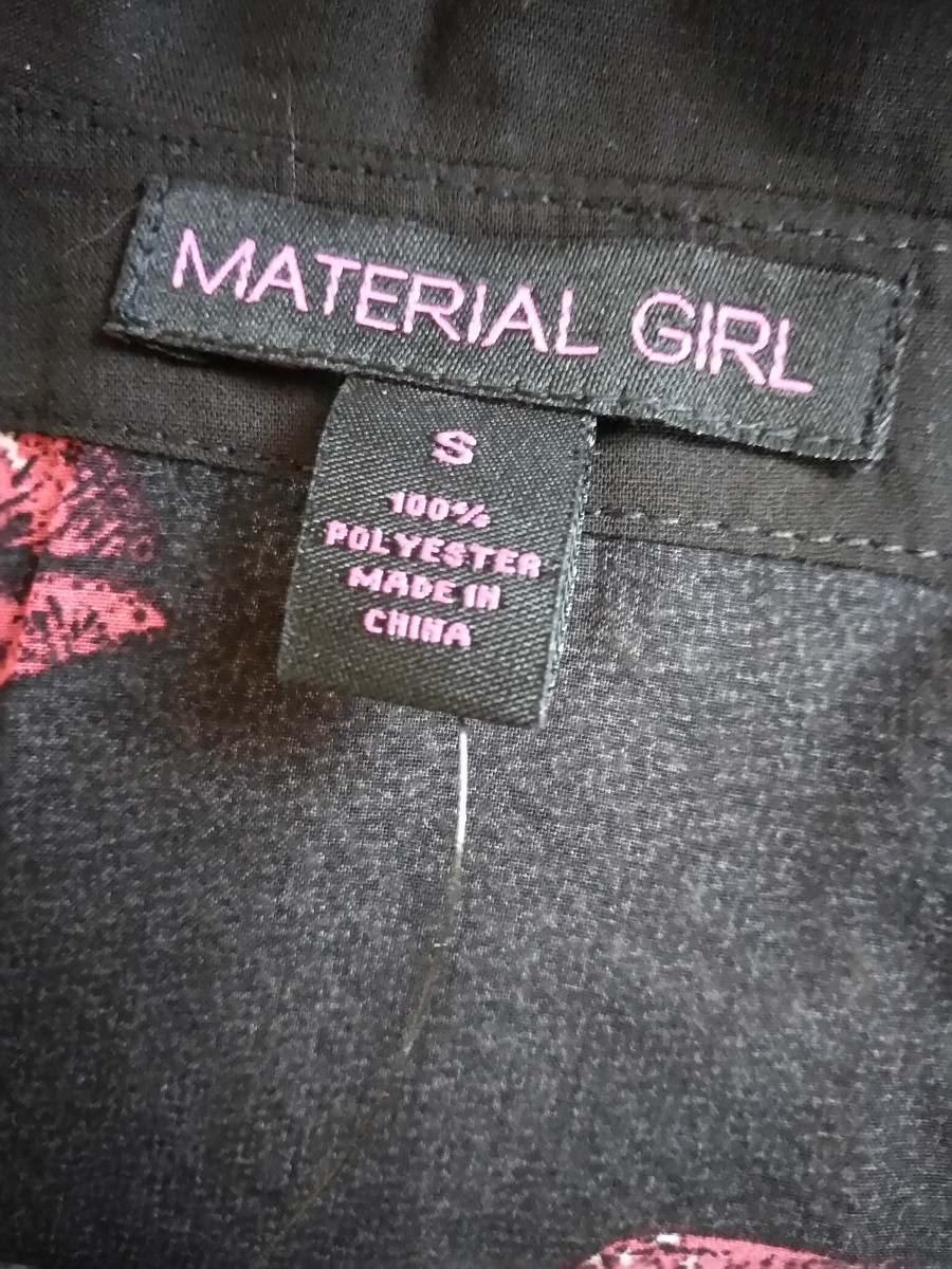 Chemisier Material Girl - Taille S - Noir - Style High/Low - Fille - Neuf