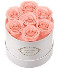 Rosas preservadas Eterfield que duran un año rosa eterna en una caja rosa real