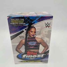 Factory Sealed 2021 Topps Finest WWE Wrestling Cards 7 Pack Blaster Box