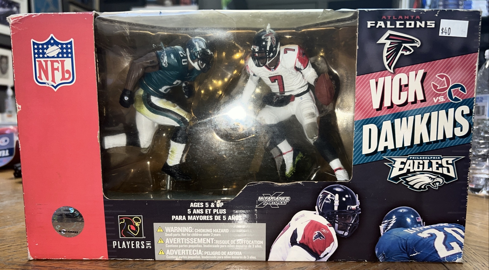 Mcfarlanes Sports Picks Vick vs. Dawkins Figurine eBay