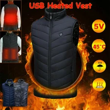 Winter Heated Vest Electric USB Jacket Winter Warm Men Women Body Heating Coat
