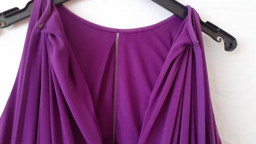 Ladies Purple Sequined/Beaded Knee Length Fit & Flare Dress. Size 8. JS Boutique - Picture 4 of 4