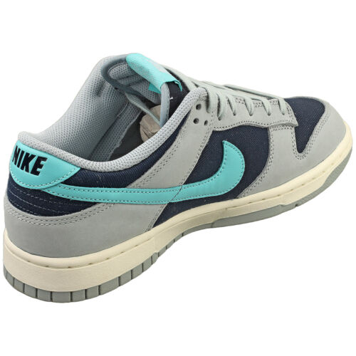 Nike Dunk Low Retro Premium Hombre Moda Entrenadores en Gris Azul Marino - Imagen 2 de 8