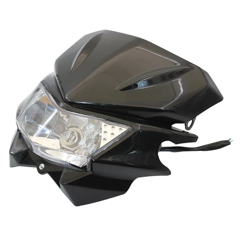 Black Dirt Bike  Headlight For Honda CR125 / 250R CR125M CR80R CRF150 / 230F - Image 2 of 4